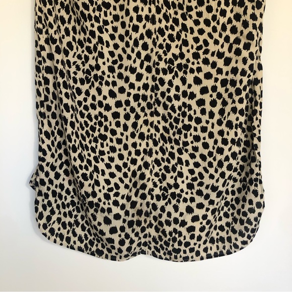 Madewell Morningside Shift Dress Leopard Sketch Size M Animal Print Short Sleeve - Picture 9 of 14
